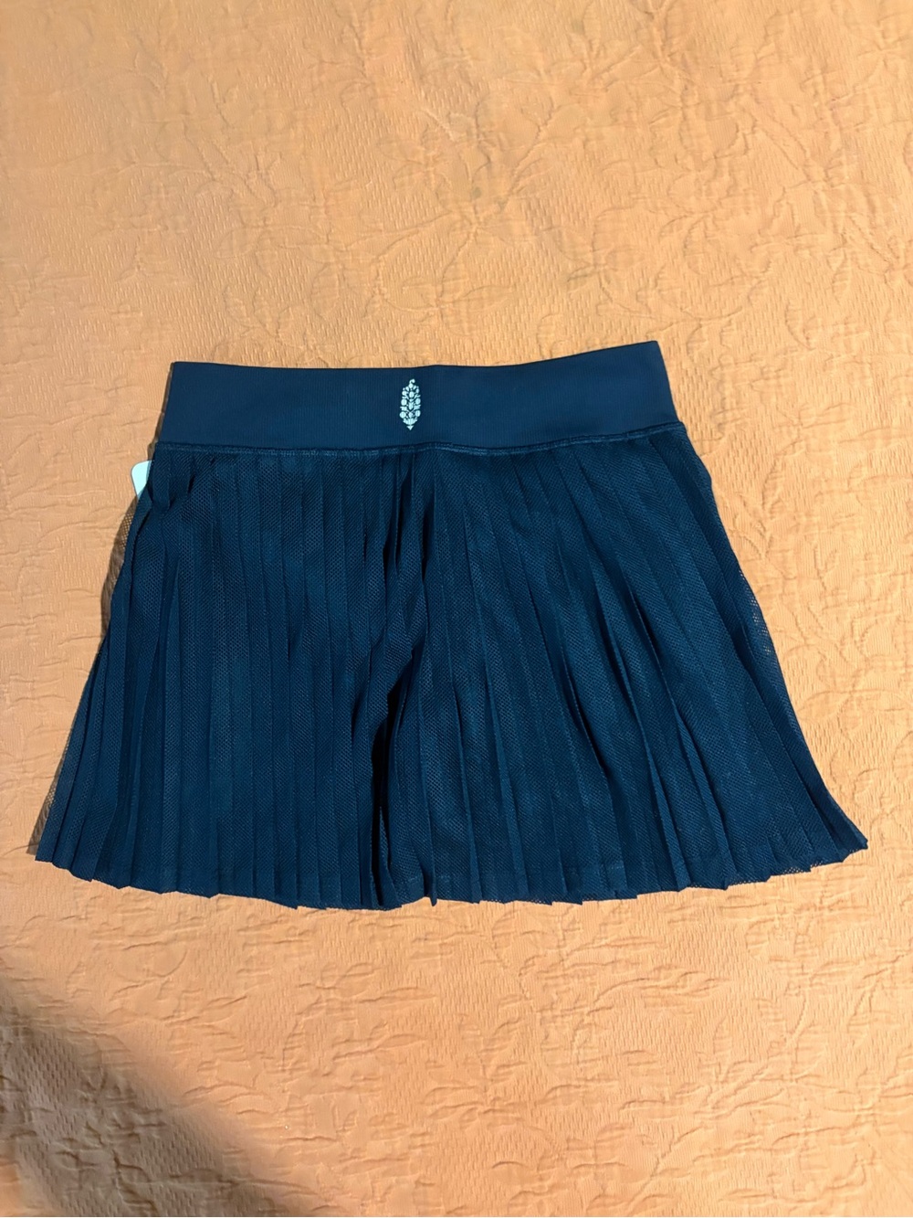 Free People FP Movement Rally Pleated Miniskort Size XS-S Navy, NWT